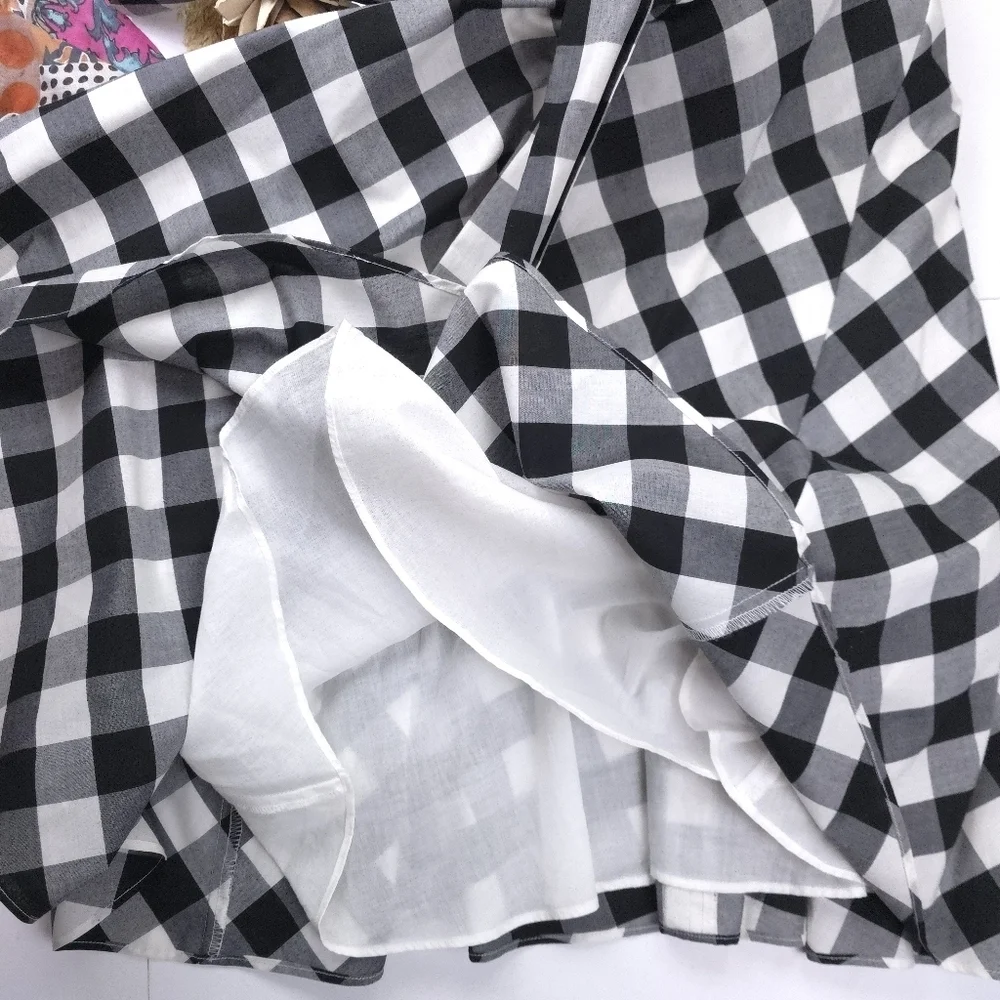 Calvin Klein Black and White Checkered Dress. Sz 6 - Picture 8 of 12